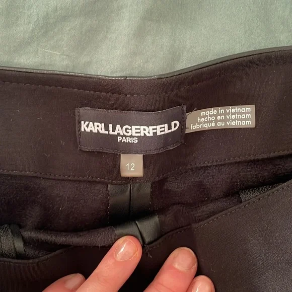 Karl Lagerfeld black leather sailor pants - Picture 5 of 5